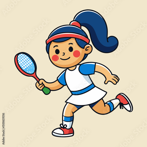 tennis player cartoon