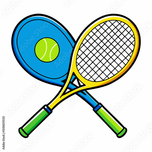 tennis racket and ball