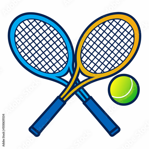 tennis racket and ball
