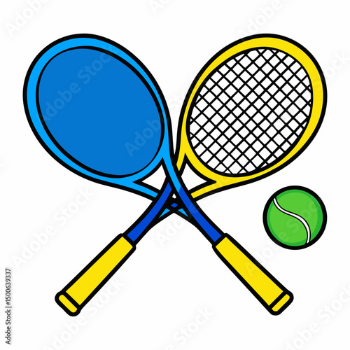 tennis racket and ball