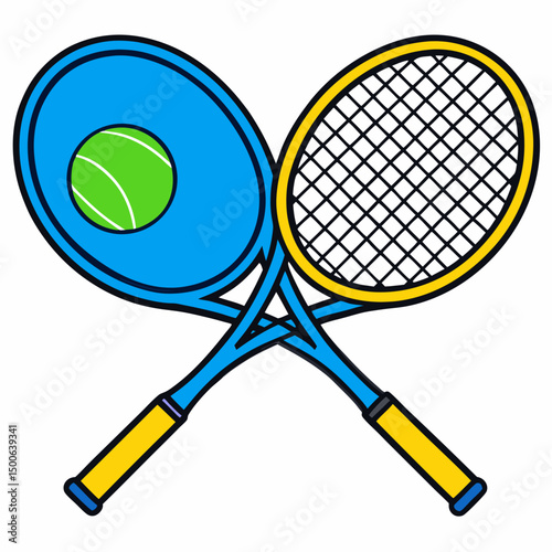 tennis racket and ball