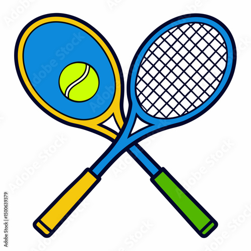 tennis racket and ball