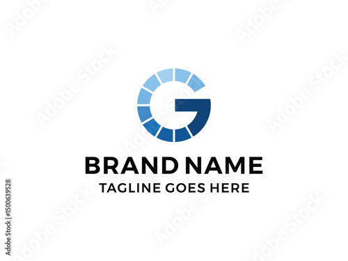 Technology letter G logo design vector, isolated on transparent background