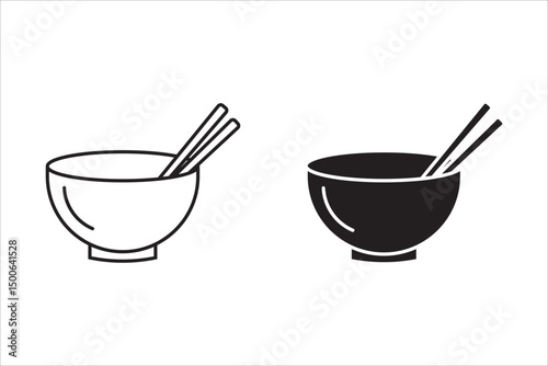 Empty bowl icon. Salad bowl isolated on white background. Vector illustration. on white background