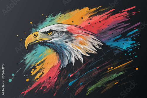Vivid, expressive abstract painting featuring dynamic brushstrokes, showcasing a hand-painted effect with layered textures and energetic color blends.