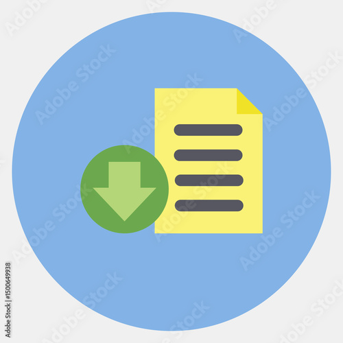 Icon download. Internet network elements. Icon in color mate style.
