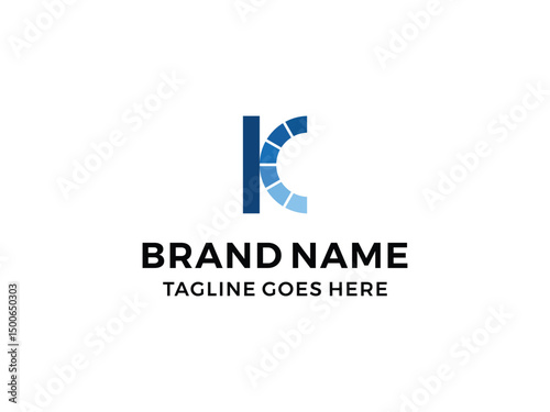 Technology letter K logo design vector, isolated on transparent background