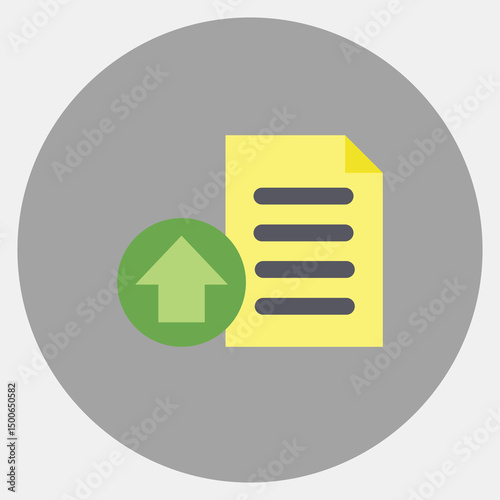 Icon upload. Internet network elements. Icon in color mate style.