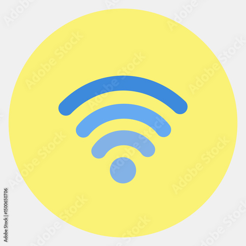 Icon wifi. Internet network elements. Icon in color mate style.