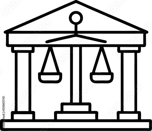 An antique gold scales of justice with balanced weights symbolizing law and equality