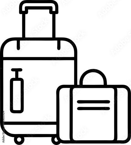 Suitcase icon set. Travel bag icon. Suitcase icon