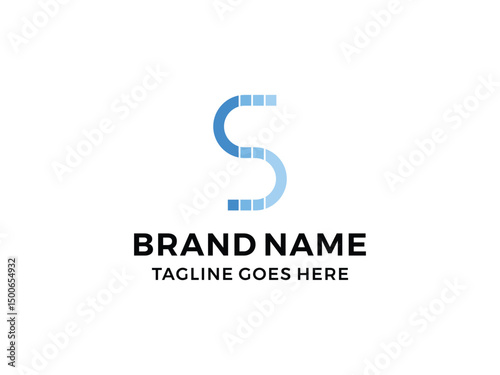 Technology letter S logo design vector, isolated on transparent background