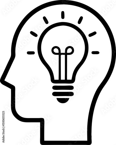 An illuminated lightbulb vector icon represents innovation, energy, and the bright spark of a new idea