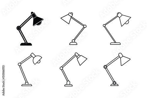 Flexible Study Lamp Vector Illustration