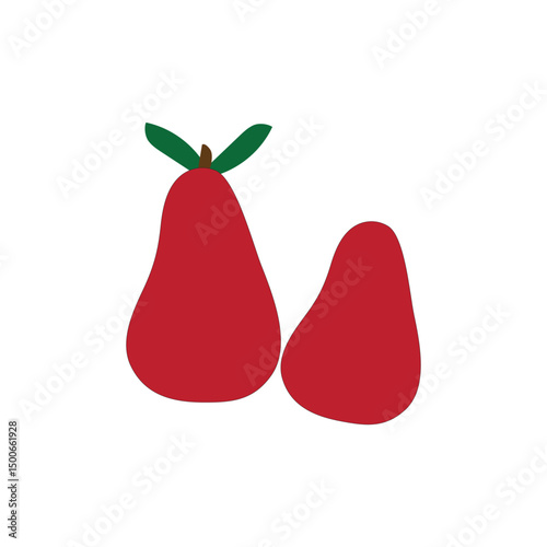 red guava fruit image vector illustration of fresh red guava fruit image delicious and sweet