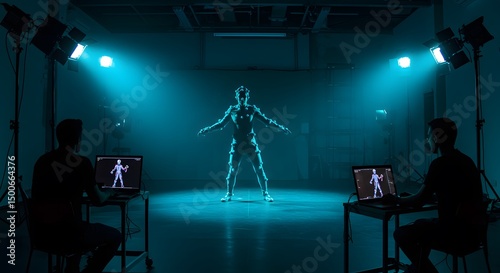 Motion Capture Performance in Studio with Computer Monitoring