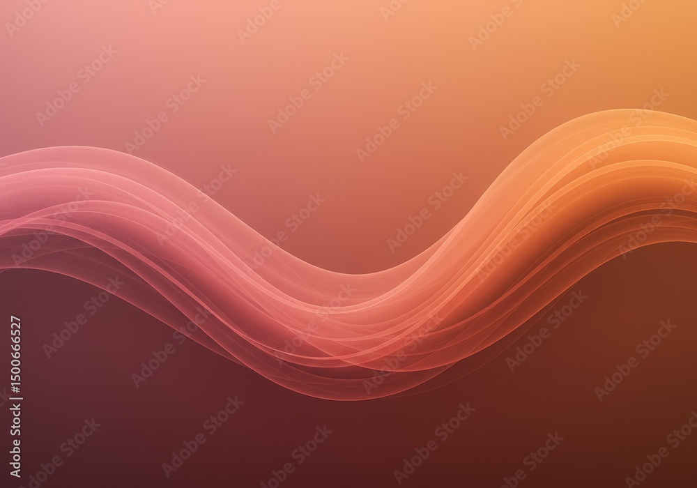 Fototapeta premium Abstract Digital Orange Red Wave Gradient Background Illustration Photo