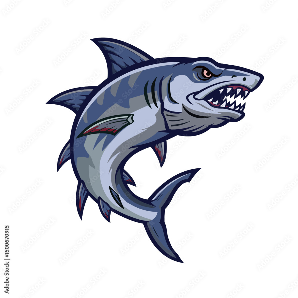 Obraz premium Fierce Barracuda Vector Logo Design