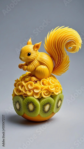 Chinese New Year decoration includes a cute yellow toy similar to an Easter chick, a colorful object often seen during the spring holiday celebration