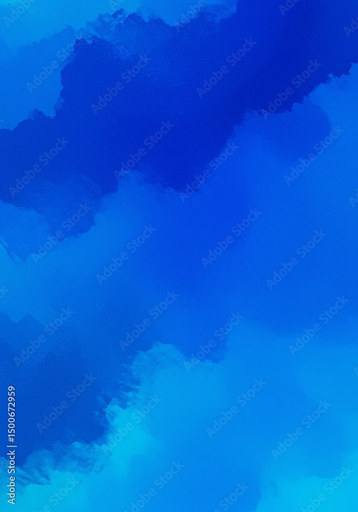 Obraz premium Abstract Watercolor Background Blue Hues Brushstrokes Illustration Photo