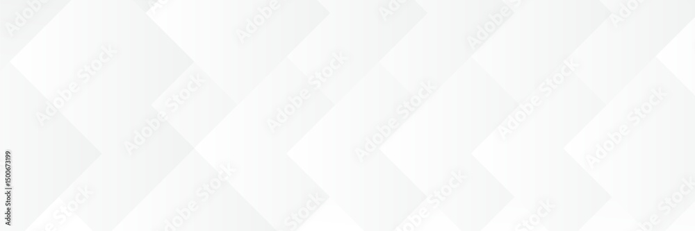 Fototapeta premium Abstract pattern white geometric banner design background.