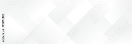 Abstract pattern white geometric banner design background.
