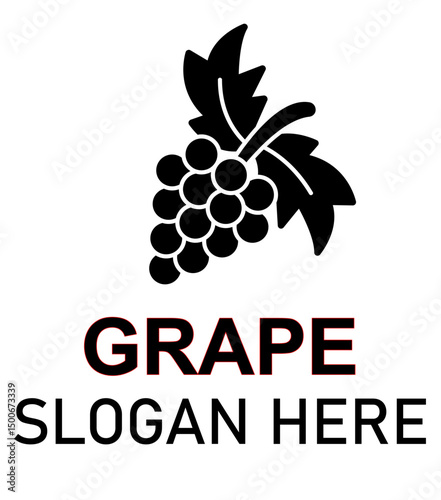 Grape logo background. vector. editable