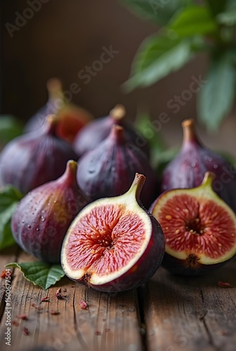 figs on a wooden board