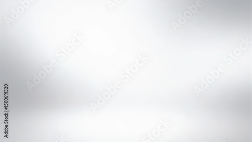 Soft abstract silver foil background with smooth chrome gradient, metallic mirror texture, light reflection, minimal and elegant, suitable for modern design