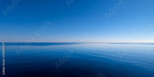 Tranquil expanse of a still ocean