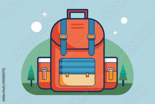 Colorful Cartoon Backpack Ready for Adventure