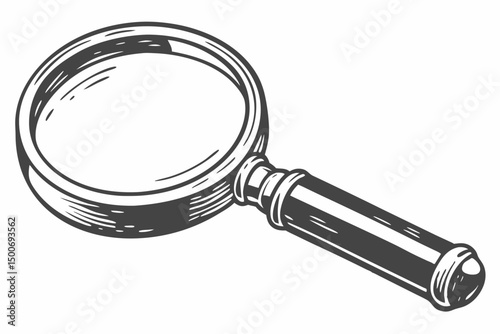 magnifying glass isolated on white