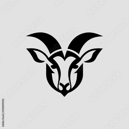 goat icon silhouette logo design