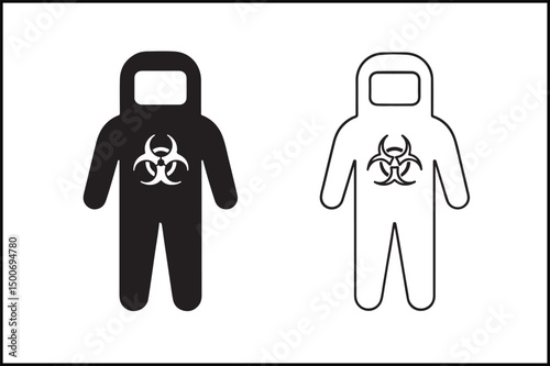 Hazmat Suit Minimal Icon Design