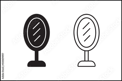 Mirror Bold Outline Silhouette