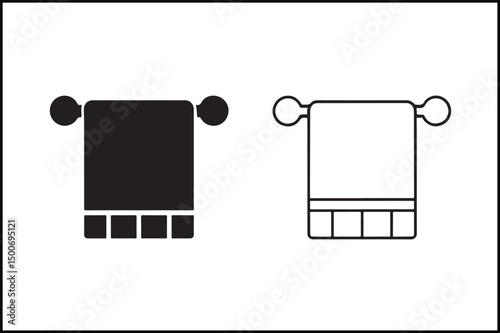 Towel Bold Outline Silhouette