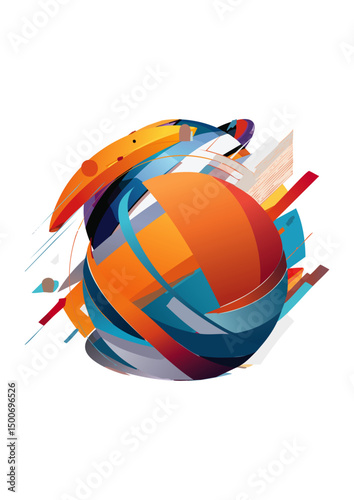 point P on or within the ball can be described by a position vector p. This vector extends from the origin of a coordinate system to the point P. The center of the ball, c, is itself a position vector