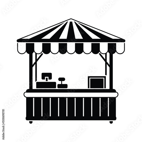 Snack stand vector art design

