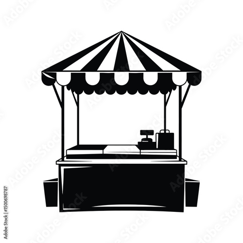 Snack stand vector art design

