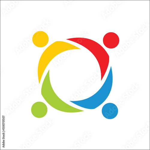 Partnership,People Teamwork,Community people Logo vector Template