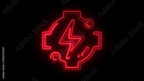 Glowing neon light sign illustration with letters and colorful design for night celebration
