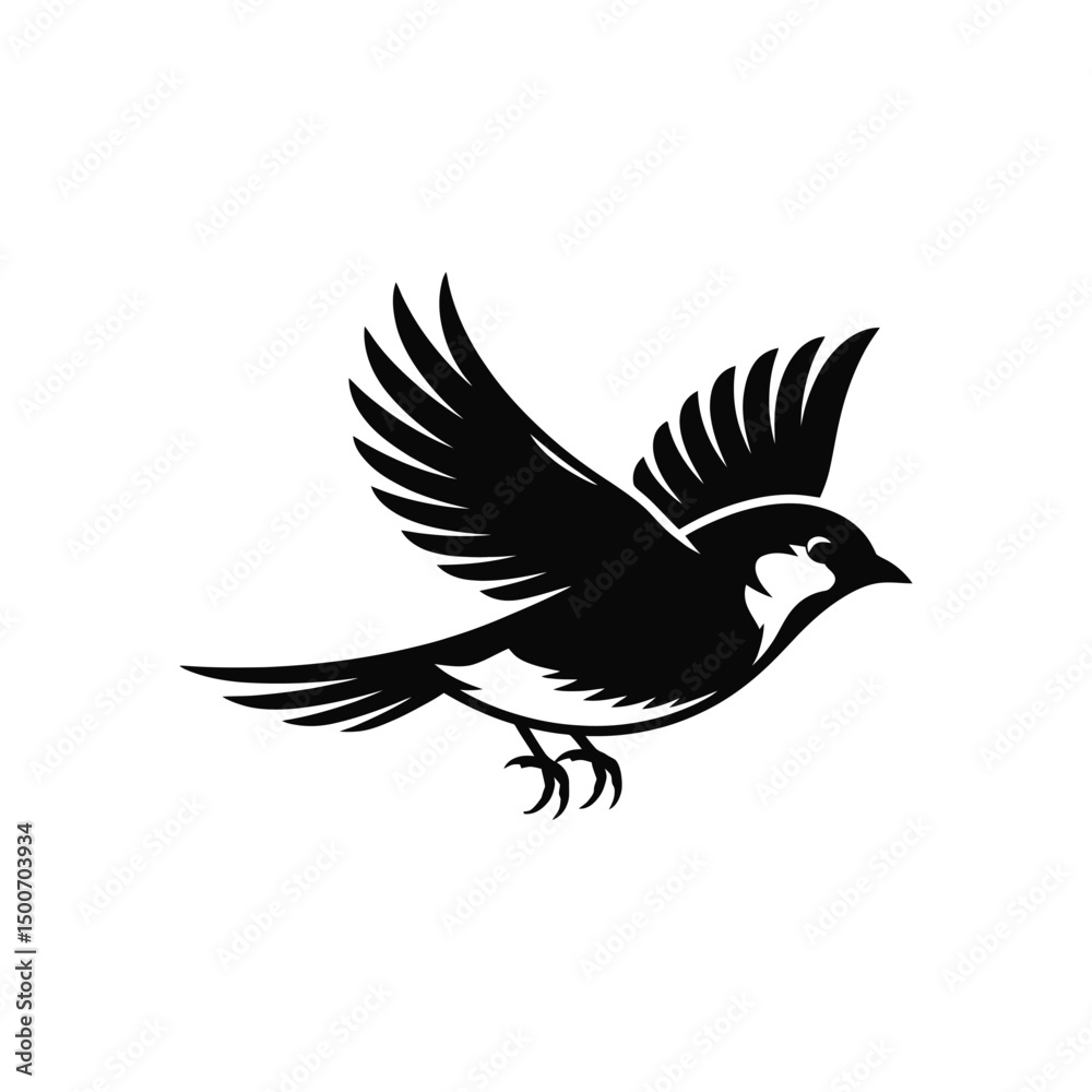 Fototapeta premium Flying cardinal bird vector artwork