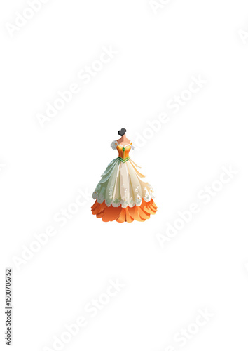 there is a wardrobe full of women's dresses, a dressing table, and a small pink bed for women.In the white room, there is a wardrobe full of women's dresses, a dressing table, a small pink bed for 