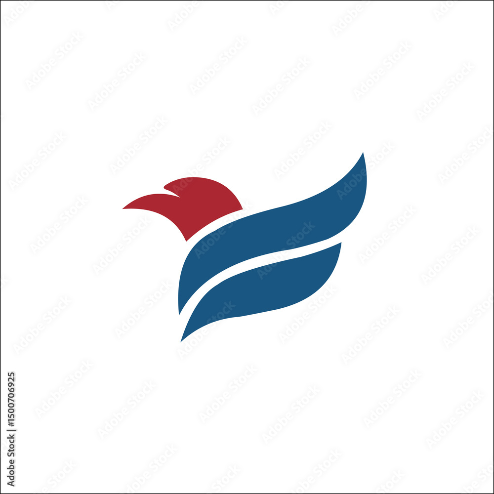 Naklejka premium Falcon Eagle Bird Logo Template vector icon on white background