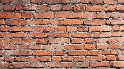 Close-up of vintage red brick wall texture, seamless pattern -- Timeless rustic charm in earthy tones