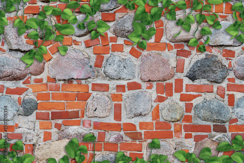 Fototapeta Naklejka Na Ścianę i Meble -  Home decorative 3d elevation wall tiles design, Seamless Ceramic Tiles Designs, Seamless Ceramic Wall tiles design Natural Stone Bricks wallpaper design Home decorative 3d elevation Background.