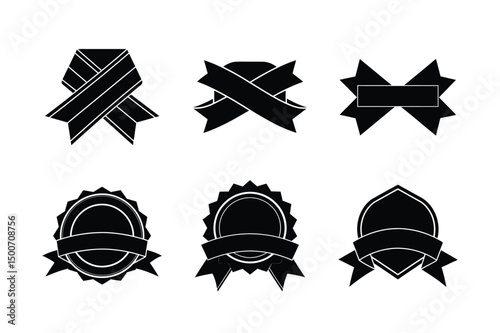 Minimalist Classic Ribbon Award Vector