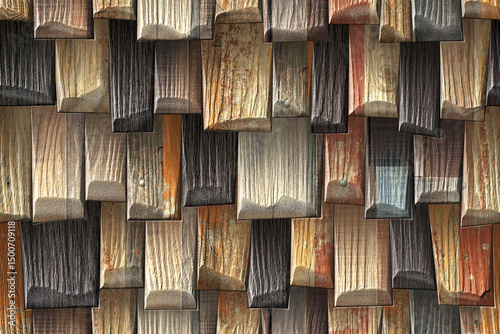 Fototapeta Naklejka Na Ścianę i Meble -  Home decorative 3d elevation wall tiles design, Seamless Ceramic Tiles Designs, Seamless Ceramic Wall tiles design Natural Stone Bricks wallpaper design Home decorative 3d elevation Background.