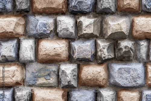 Fototapeta Naklejka Na Ścianę i Meble -  Home decorative 3d elevation wall tiles design, Seamless Ceramic Tiles Designs, Seamless Ceramic Wall tiles design Natural Stone Bricks wallpaper design Home decorative 3d elevation Background.