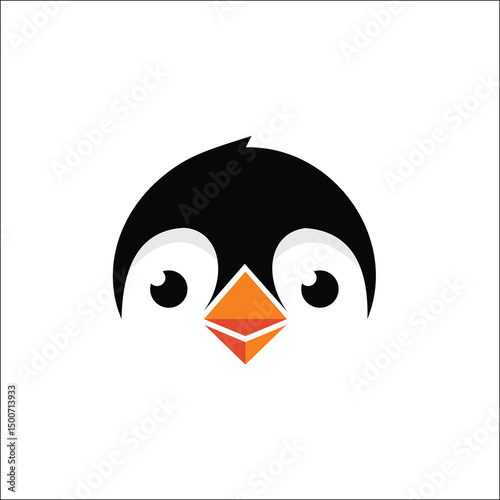 penguin logo design head